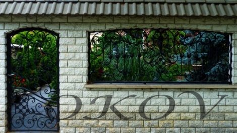 Dvorište sa ogradom od kovanog gvožđa